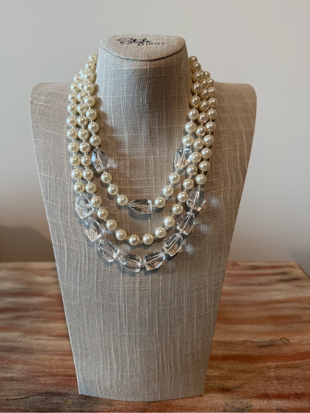 Pearl and Acrylic Necklace